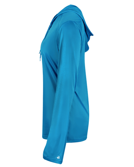 Badger 4165 Women's B-Core Long-Sleeve Hooded Tee Badger