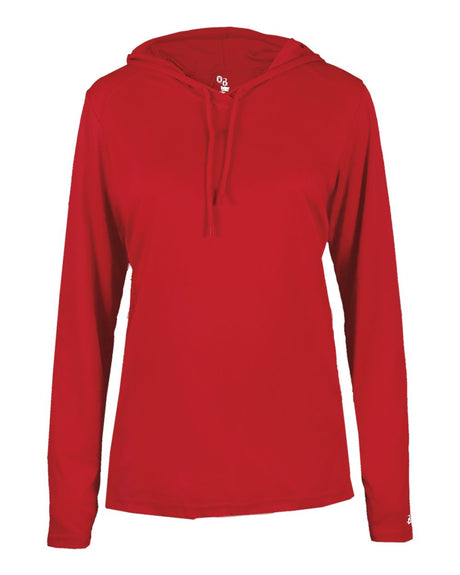 Badger 4165 Women's B-Core Long-Sleeve Hooded Tee Badger