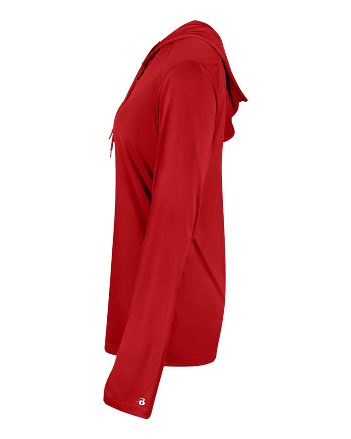 Badger 4165 Women's B-Core Long-Sleeve Hooded Tee Badger