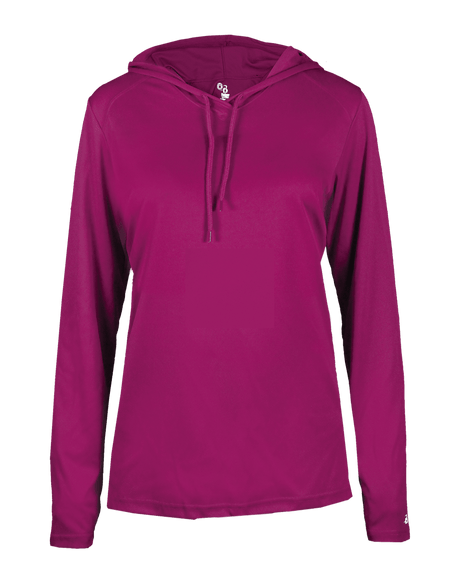 Badger 4165 Women's B-Core Long-Sleeve Hooded Tee Badger