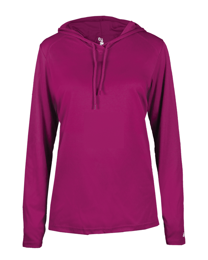 Badger 4165 Women's B-Core Long-Sleeve Hooded Tee Badger