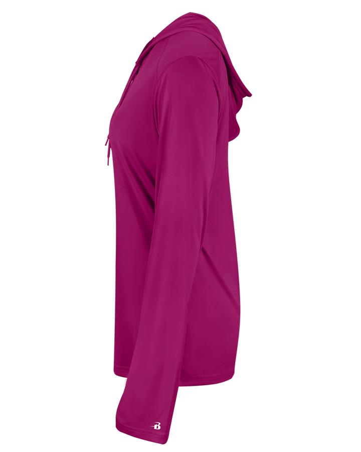 Badger 4165 Women's B-Core Long-Sleeve Hooded Tee Badger