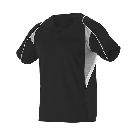 Alleson Youth 2 Button Henley Baseball Jersey Alleson