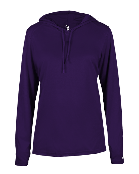 Badger 4165 Women's B-Core Long-Sleeve Hooded Tee Badger