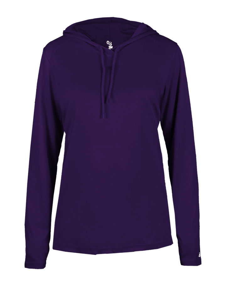 Badger 4165 Women's B-Core Long-Sleeve Hooded Tee Badger