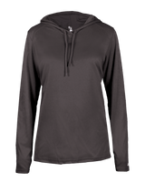 Badger 4165 Women's B-Core Long-Sleeve Hooded Tee Badger
