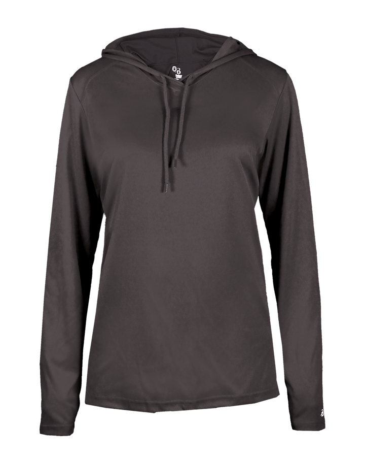 Badger 4165 Women's B-Core Long-Sleeve Hooded Tee Badger