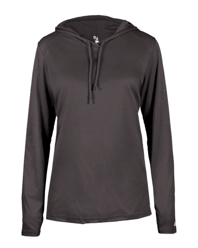 Badger 4165 Women's B-Core Long-Sleeve Hooded Tee