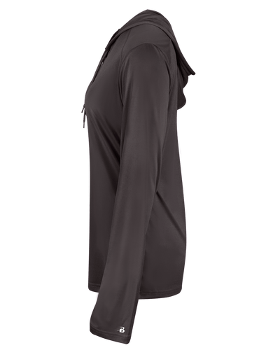 Badger 4165 Women's B-Core Long-Sleeve Hooded Tee