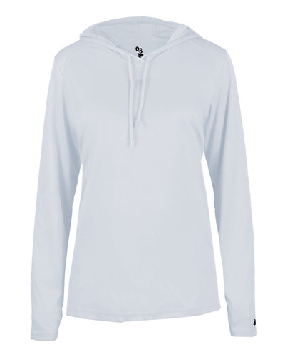 Badger 4165 Women's B-Core Long-Sleeve Hooded Tee