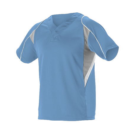 Alleson Youth 2 Button Henley Baseball Jersey Alleson