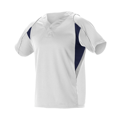Alleson Youth 2 Button Henley Baseball Jersey