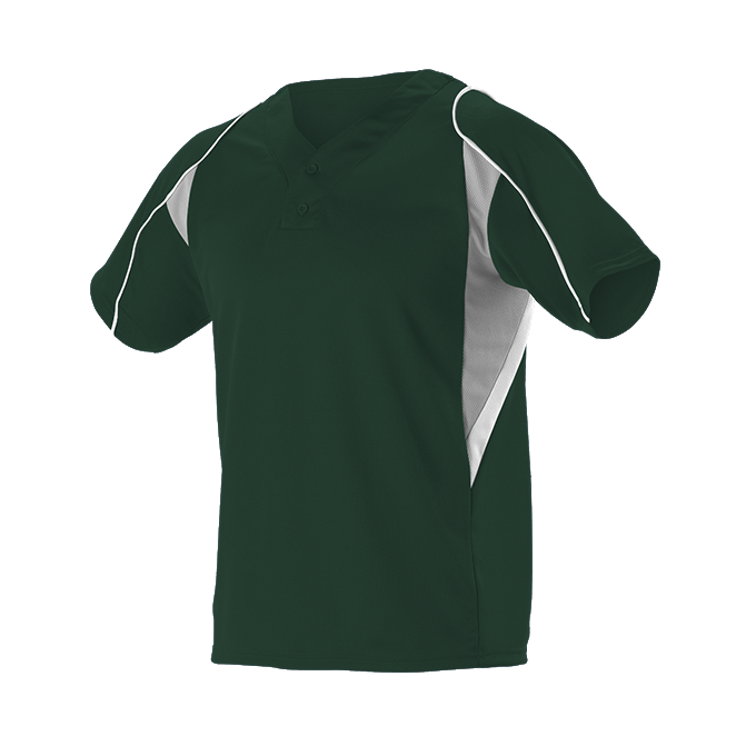 Alleson Youth 2 Button Henley Baseball Jersey Alleson