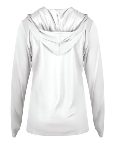 Badger 4165 Women's B-Core Long-Sleeve Hooded Tee Badger