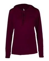 Badger 4165 Women's B-Core Long-Sleeve Hooded Tee Badger