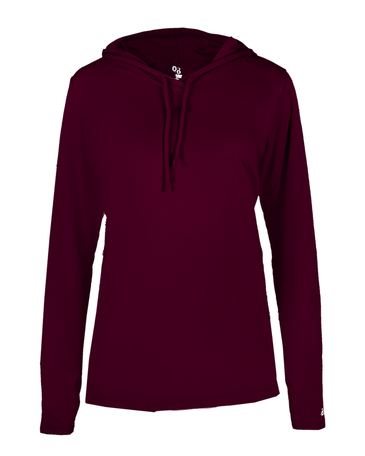 Badger 4165 Women's B-Core Long-Sleeve Hooded Tee Badger