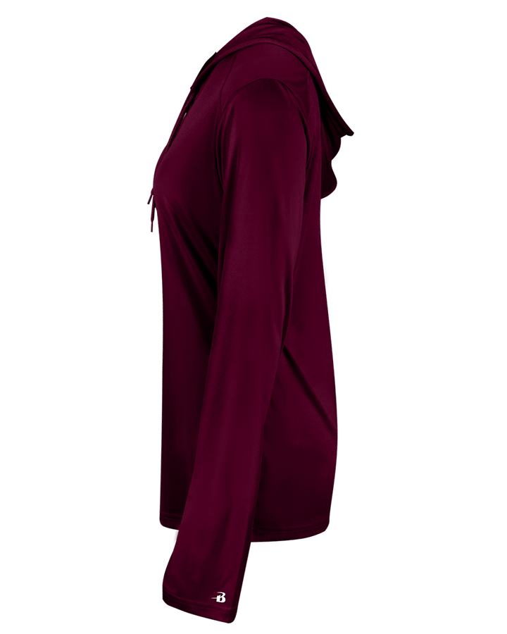 Badger 4165 Women's B-Core Long-Sleeve Hooded Tee Badger