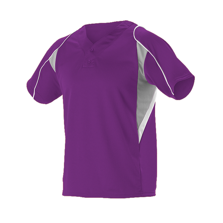 Alleson Youth 2 Button Henley Baseball Jersey Alleson