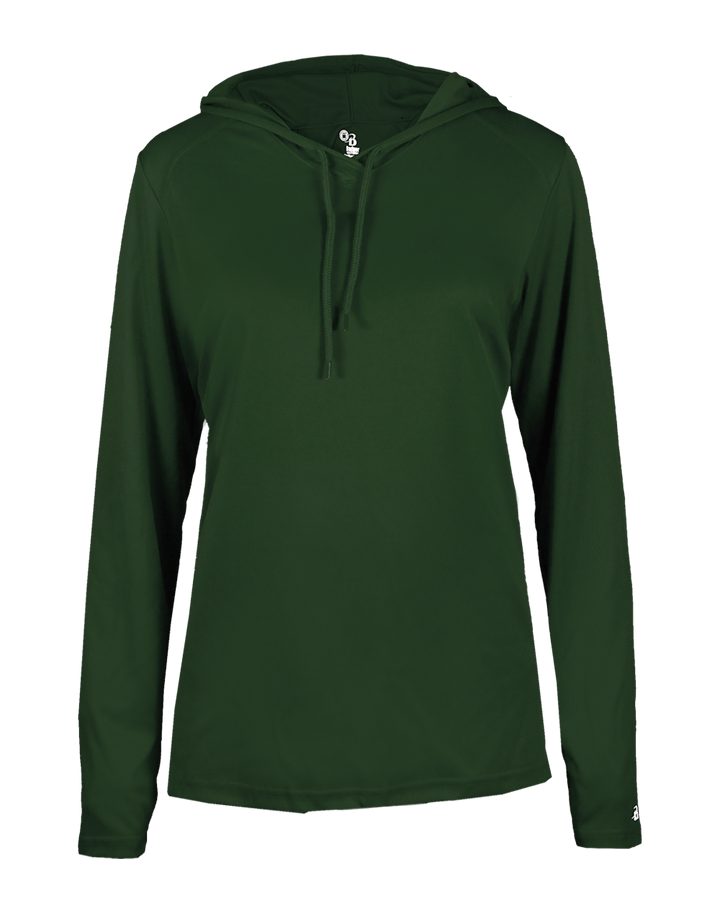 Badger 4165 Women's B-Core Long-Sleeve Hooded Tee Badger