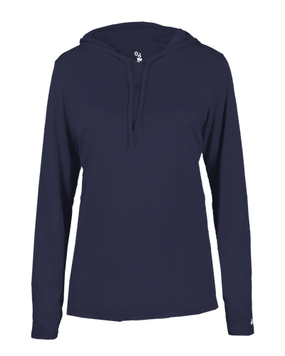Badger 4165 Women's B-Core Long-Sleeve Hooded Tee