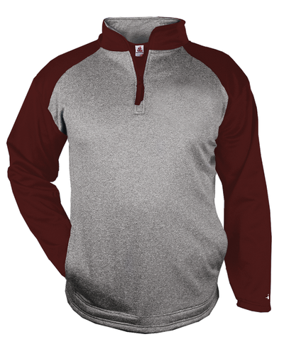 Badger Men's 1/4 Zip Sport Heather Fleece