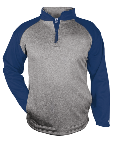 Badger Men's 1/4 Zip Sport Heather Fleece Badger