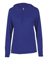 Badger 4165 Women's B-Core Long-Sleeve Hooded Tee Badger