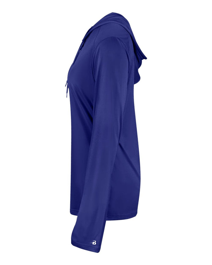 Badger 4165 Women's B-Core Long-Sleeve Hooded Tee Badger