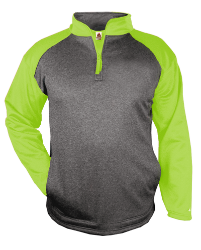 Badger Men's 1/4 Zip Sport Heather Fleece