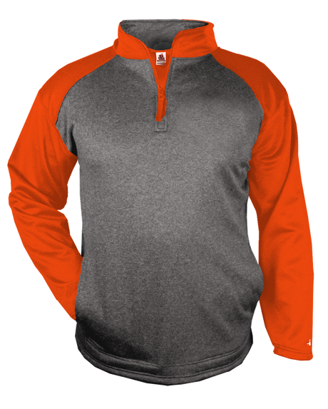 Badger Men's 1/4 Zip Sport Heather Fleece Badger