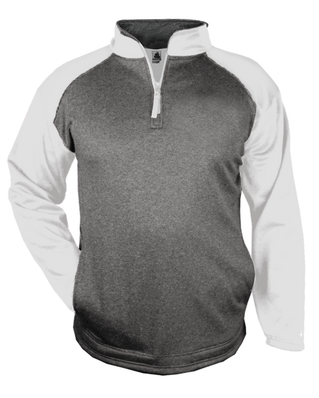 Badger Men's 1/4 Zip Sport Heather Fleece Badger