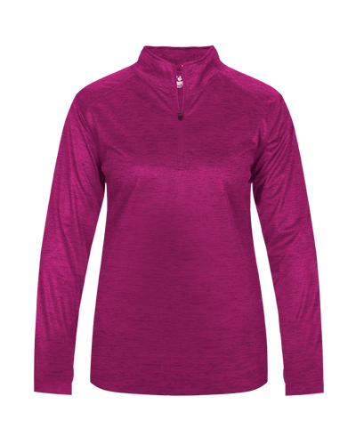 Badger 4173 Women's Tonal Blend 1/4 Zip Pullover