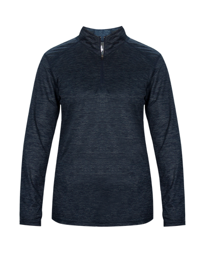 Badger 4173 Women's Tonal Blend 1/4 Zip Pullover