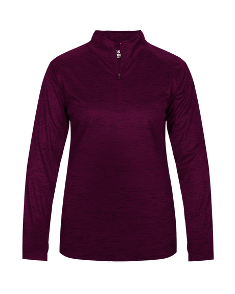 Badger 4173 Women's Tonal Blend 1/4 Zip Pullover Badger