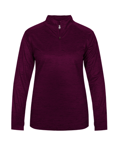 Badger 4173 Women's Tonal Blend 1/4 Zip Pullover
