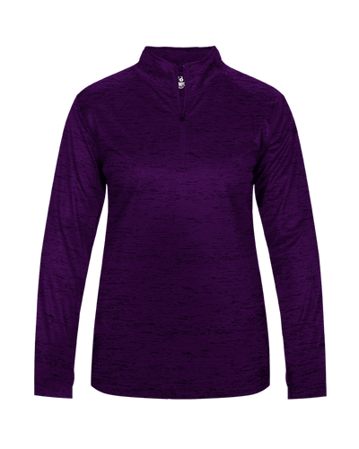 Badger 4173 Women's Tonal Blend 1/4 Zip Pullover