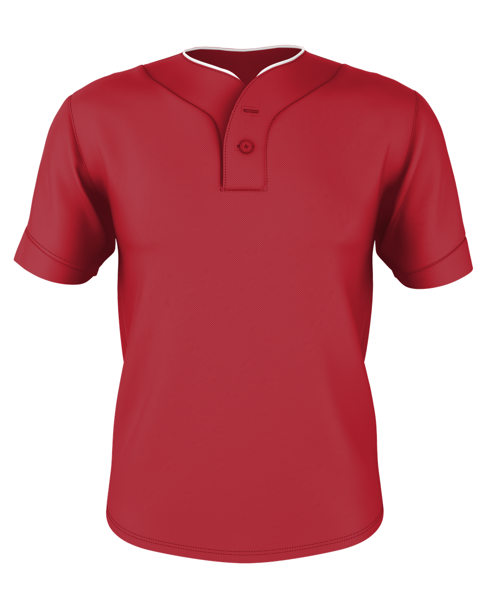 Alleson Youth Two Button Mesh Baseball Jersey With Piping Alleson