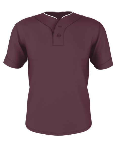 Alleson Youth Two Button Mesh Baseball Jersey With Piping Alleson
