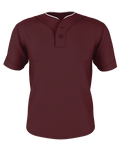Alleson Youth Two Button Mesh Baseball Jersey With Piping Alleson
