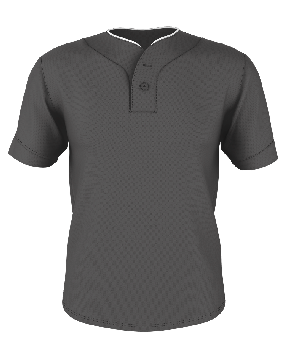 Alleson Youth Two Button Mesh Baseball Jersey With Piping Alleson