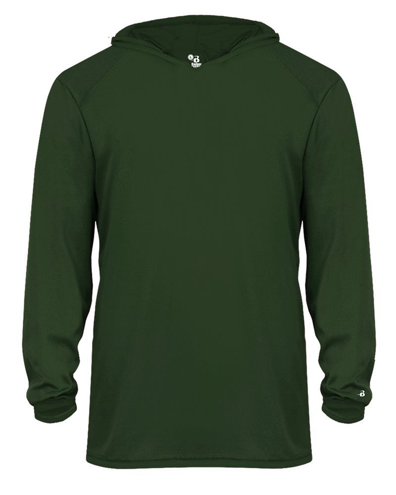 Badger 2105 Youth B-Core Long-Sleeve Hooded Tee