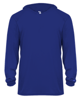 Badger 2105 Youth B-Core Long-Sleeve Hooded Tee Badger