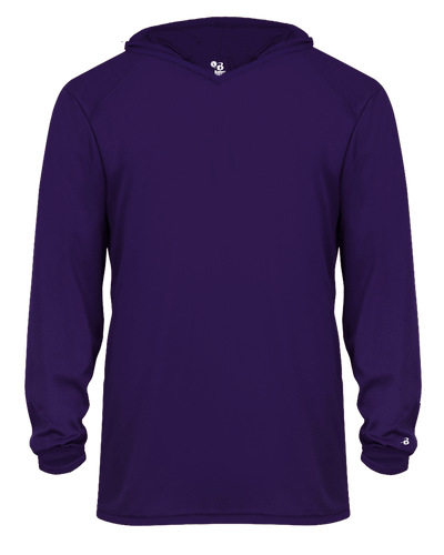 Badger 2105 Youth B-Core Long-Sleeve Hooded Tee