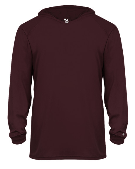Badger 2105 Youth B-Core Long-Sleeve Hooded Tee Badger