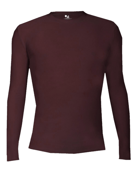 Badger Men's 4605 Pro-Compression Long-Sleeve Crew Shirt Badger