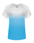 Badger 4207 Women's Ombre V-Neck Tee Badger