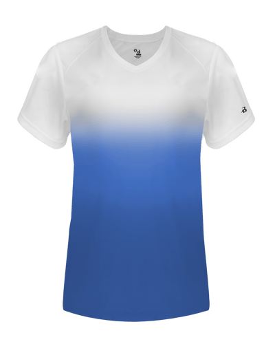 Badger 4207 Women's Ombre V-Neck Tee