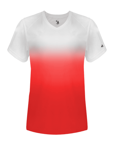 Badger 4207 Women's Ombre V-Neck Tee