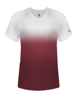 Badger 4207 Women's Ombre V-Neck Tee Badger