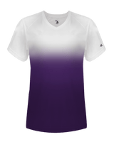 Badger 4207 Women's Ombre V-Neck Tee Badger